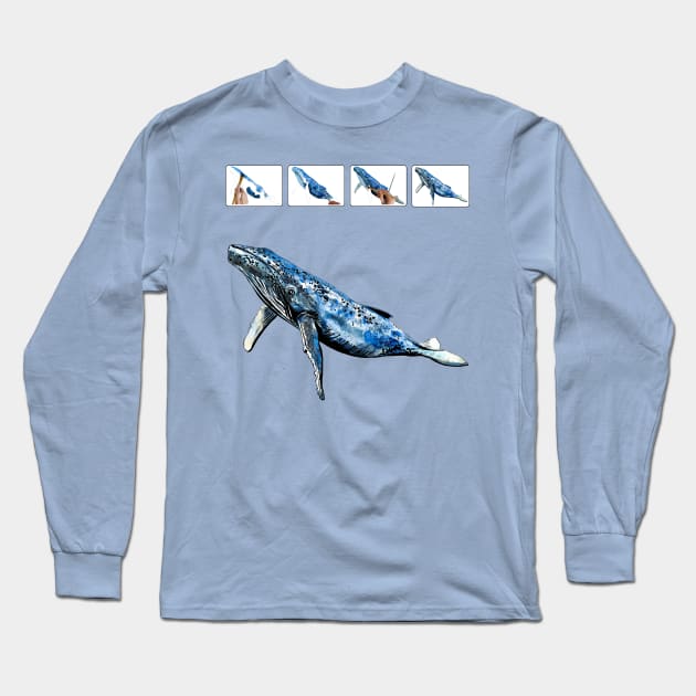 whale Long Sleeve T-Shirt by VicaVeresk